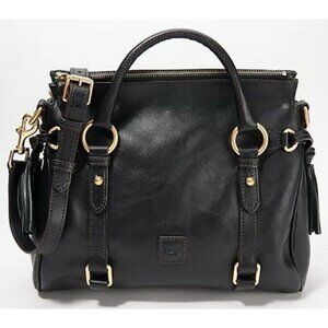 Dooney & Bourke Florentine Leather Small Satchel Black Color